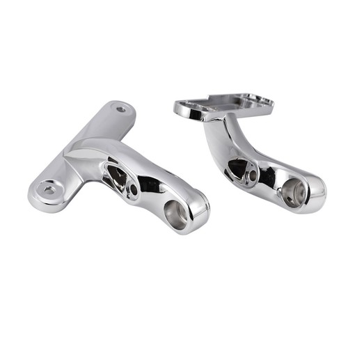 Chrome Auxiliary Spot Fog Turn Light Bracket for Harley Electra Glide Road King - Foto 9 di 10