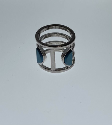 Cage Ring Turquoise Colored fashion ring stainless steel Size 6