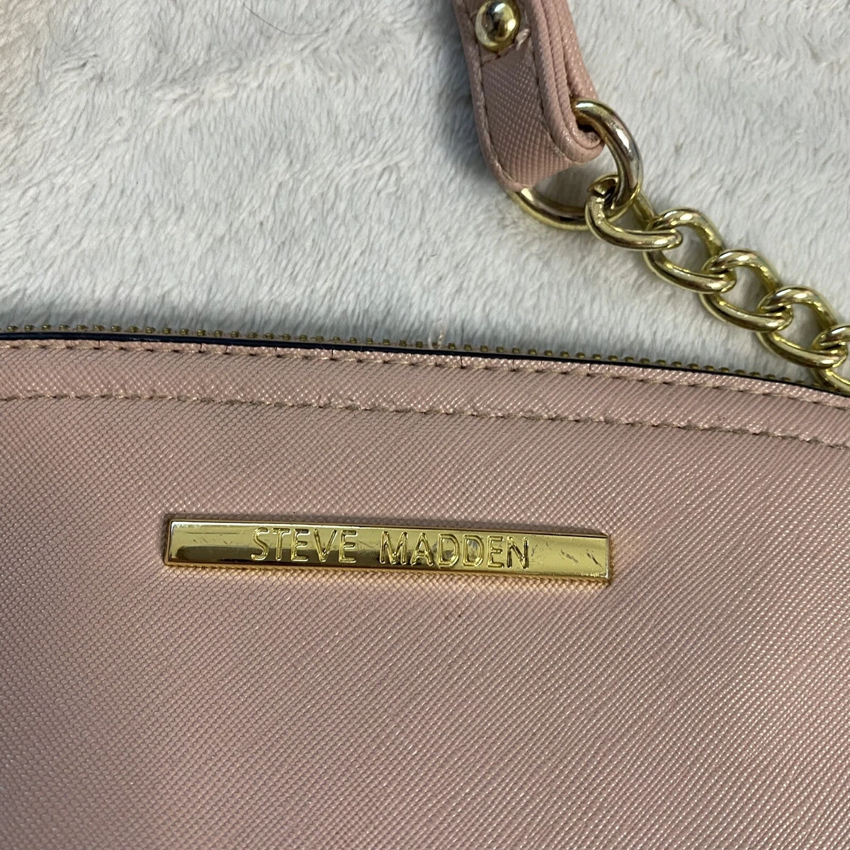 Steve Madden blush pink crossbody bag purse gold chain