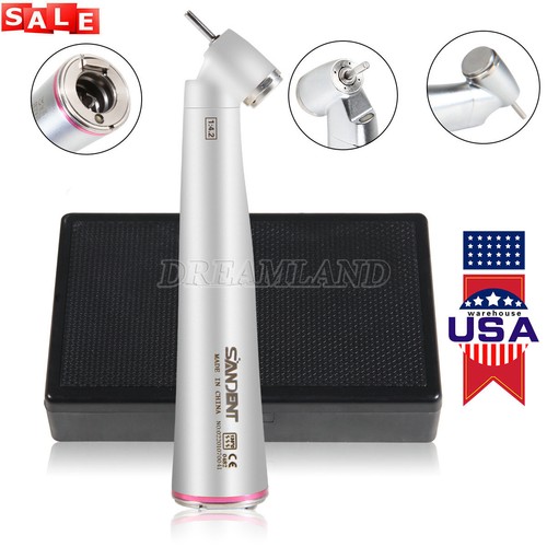 Dental 1:4.2 Fiber Optic Contra Angle 45° Electric Handpiece Fit COXO USA - Picture 22 of 24