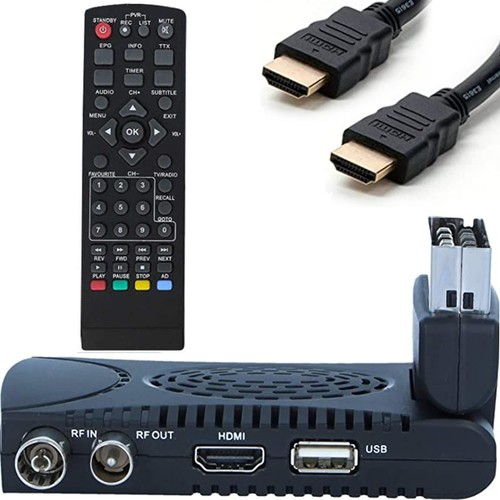 Tempo Full HD DTT DVB-T2 und HEVC264 Decoder fuer (HDMI, SCART, USB - Photo 2/6