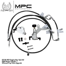 DC5 02-06 RSX Brake Line Tuck Kit w/Wilwood Prop Valve  [Black]