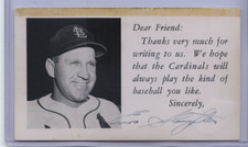 1953 St. Louis Cardinal "Dear Friend" "you like" Enos Slaughter HOF Auto Type 4d