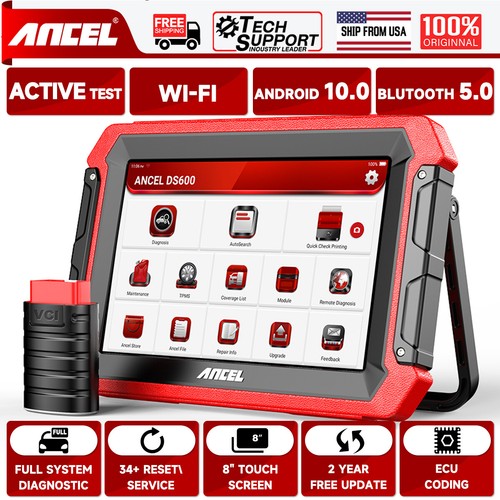 ANCEL Code Reader OBD2 Scanner IMMO ECU Coding Car Diagnostic Tool Active Test