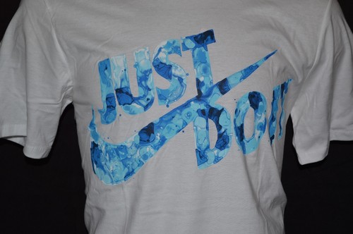 NEW NIKE Just do It Swoosh JDI Mens Large T-shirt Gym L White Athletic cut - Picture 2 of 2