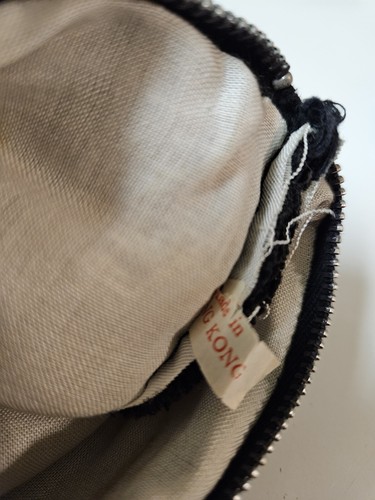 2er Set - Vintage Schwarz Perlen Reißverschluss Kleingeld Geldbörse Portemonnaie Etui Hongkong  - Bild 10 von 17