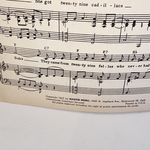 Vintage 1947 The Lady From 29 Palms Sheet Music The Andrew Sisters Cover Photo - Picture 7 of 12
