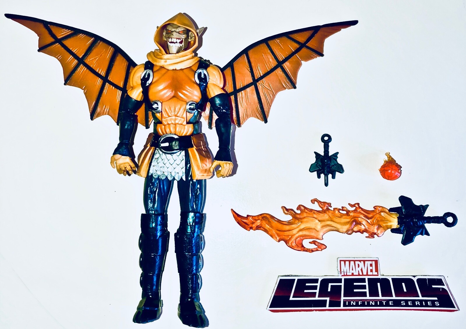 Marvel Legends BAF Build A Figure Hobgoblin 100% Complete Hilt Sword Pumpkin All Marvel Legends BAF Build A Figure Hobgoblin 100% Complete Hilt Sword Pumpkin All