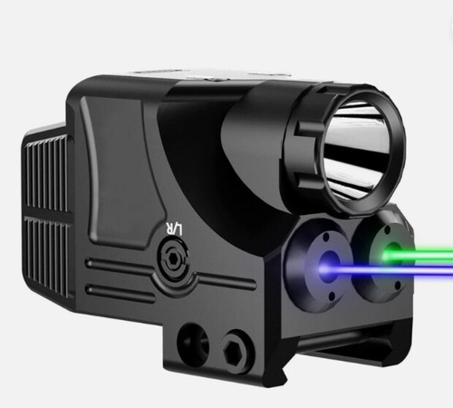 SOLOFISH Rechargeable Flashlight Green&Blue Laser Sight Pistol Picatinny Rail - Picture 8 of 17