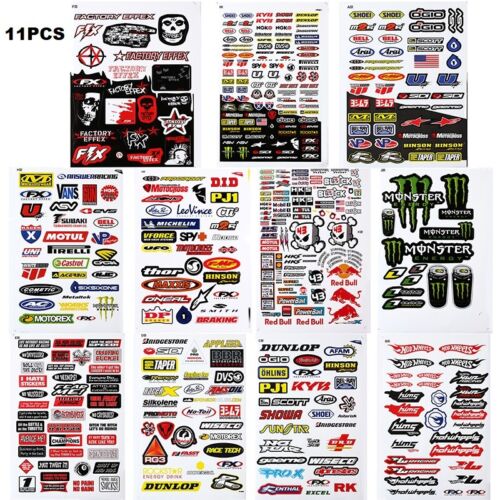 11 Hojas Pegatinas! 1/10 RC Pegatina Bomba Calcomanía Hoja Axial Traxxas Redcat Hágalo Usted Mismo - Imagen 28 de 28