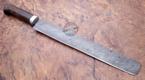 17.00" Custom Made Beautiful Damascus Steel chef / kitchen Bread Knife  (2210) - Picture 2 of 4
