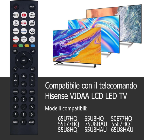 Sostitutivo Telecomando Hisense per Hisense Smart TV LCD LED UHD TV - Foto 6 di 12