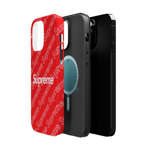 Fundas resistentes Premium rojas S U P R E M E con monograma iPhone MagSafe - Imagen 81 de 97