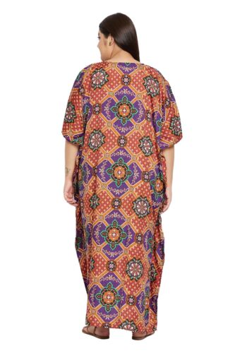 Maxi abito lungo caftano tunica da donna boho taglie forti kimono caftano beachwear - Foto 50 di 355