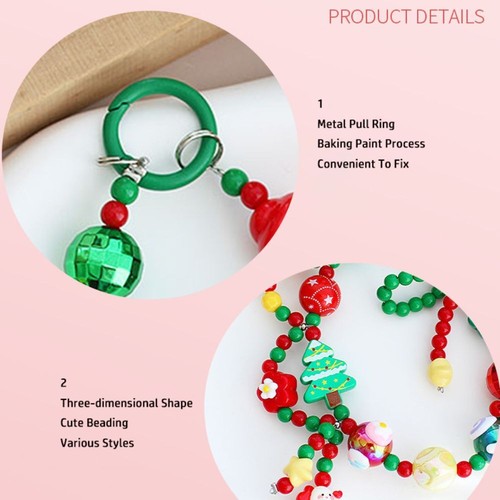 Christmas Phone Charm Rope Handmade Phone Choker Mobile Phone - Photo 2/5