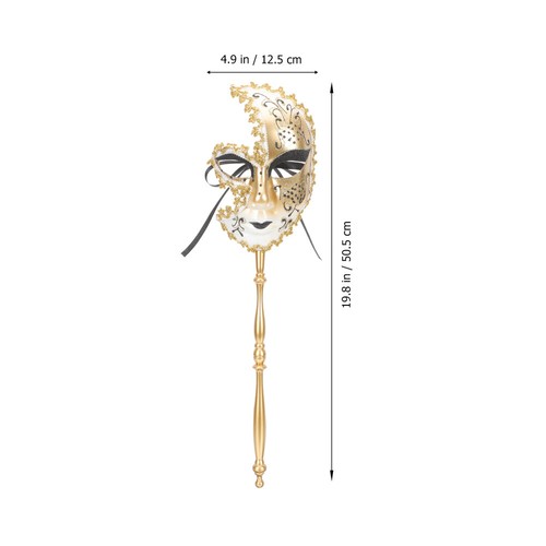 1Pc Venetian Masquerade Mask Eye Mask On Stick Handheld Masquerade Mask - Picture 7 of 12