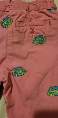 Lilly Pulitzer Size 4T Pink Fish Pants Green Embroidered Fish - Picture 6 of 6