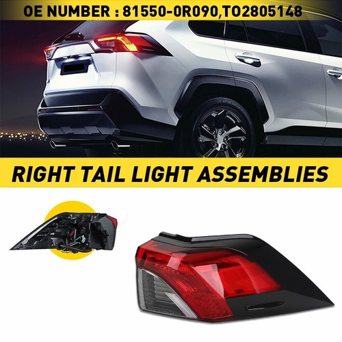 LED Tail Light Brake Lamp For 19-23 Toyota RAV4 Outer Rear Right Passenger Side - Picture 3 of 23