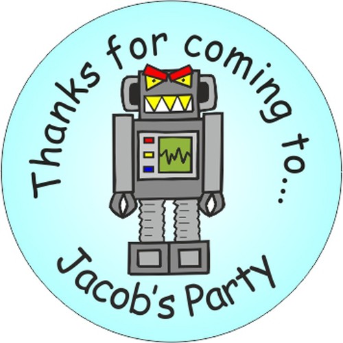 48 custom personalised birthday / party stickers for boys - Picture 7 of 19