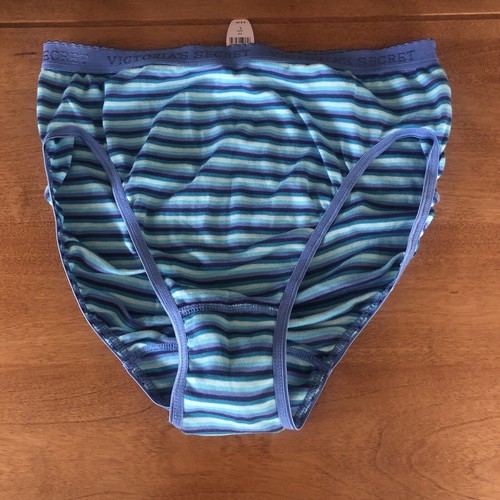 NWT Vintage Victoria’s Secret Hi-Leg Brief Large 100% Cotton Signature Waistband