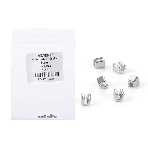 100pcs AZDENT Dental Orthodontic Crimpable Hooks Stops Metal Stop for Arch Wires - Picture 5 of 13