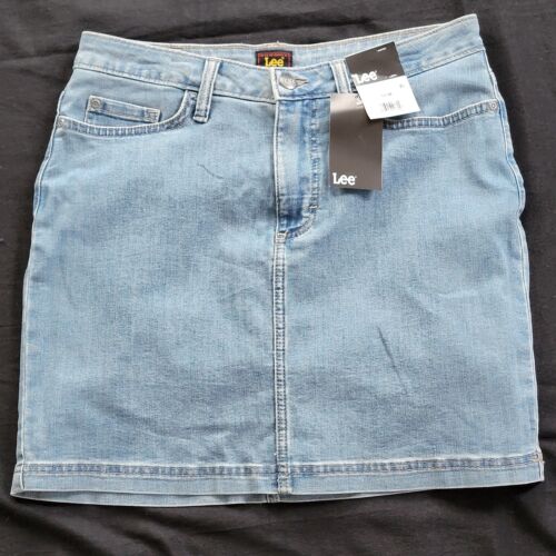 Lee Jeans Skort Size 10 M Regular Fit Midrise Blue Denim. New W/ Tag.
