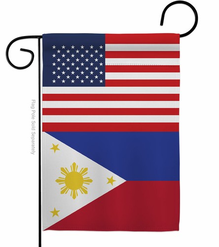 Philippines US Friendship Garden Flag Nationality Decorative Yard House Banner - Picture 2 of 17