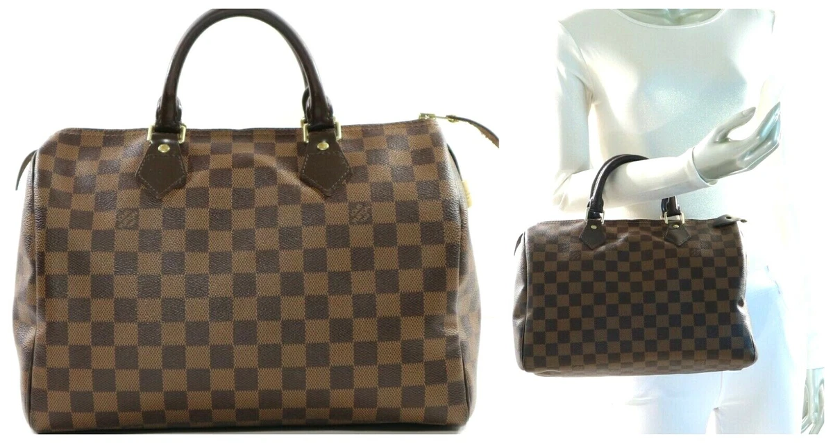 LOUIS VUITTON Speedy 30 Bandouliere Monogram Canvas Shoulder Bag Brown