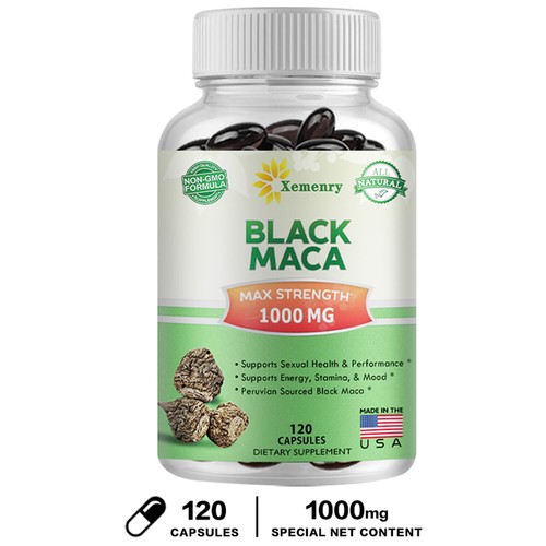 Black Maca 1000mg - Muscle Health, Energy & Endurance, Testosterone Booster - Picture 10 of 12