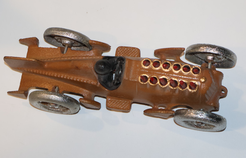 Hubley Cast Iron Race Car Moving Pistons 10" long Reproduction of 1930s Pull Toy - Picture 3 of 4