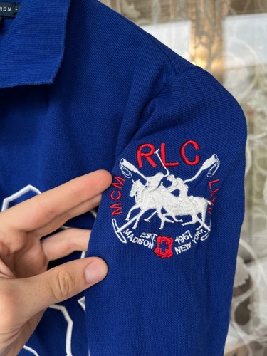 Ralph Lauren Polo Team MCM LXVII Women’s Long Sleeve Rugby Shirt Size L Vintage - Picture 6 of 10