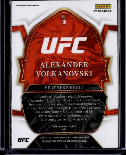 2023 Panini Select ALEXANDER VOLKANOVSKI Tri Color Prizm Concourse #38 - Picture 2 of 2