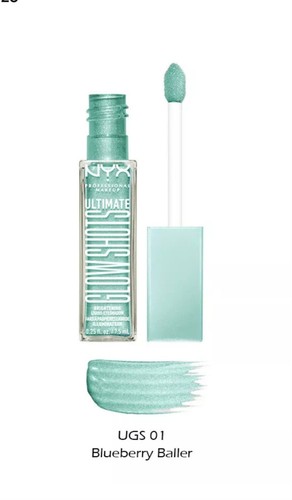2x NYX Ultimate Glow Shots Beightening Liquid Shimmer Eyeshadow Blueberry Baller - Picture 4 of 5