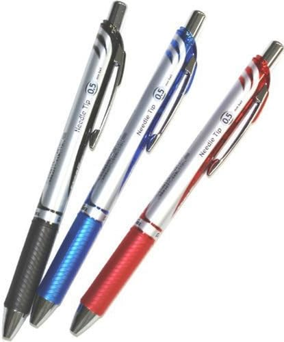 Energel Deluxe RTX Retractable Liquid Gel Pen, 0.5Mm, Needle Tip, Red - Picture 8 of 12