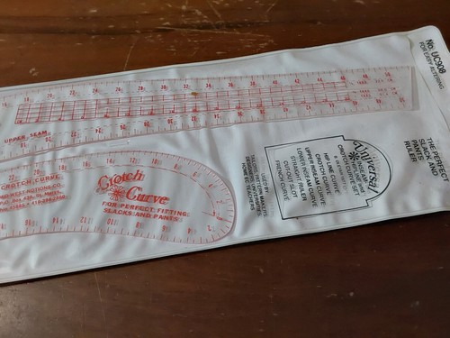Universal Inseam Hipline Crotch Curve Ruler UC908 Alterations Slacks Pants 2pc - Picture 6 of 10