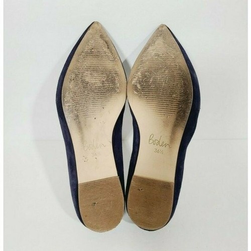 Boden Abbie Pointed Toe Loafers Flats Size 36.5 Navy Blue - Picture 6 of 8