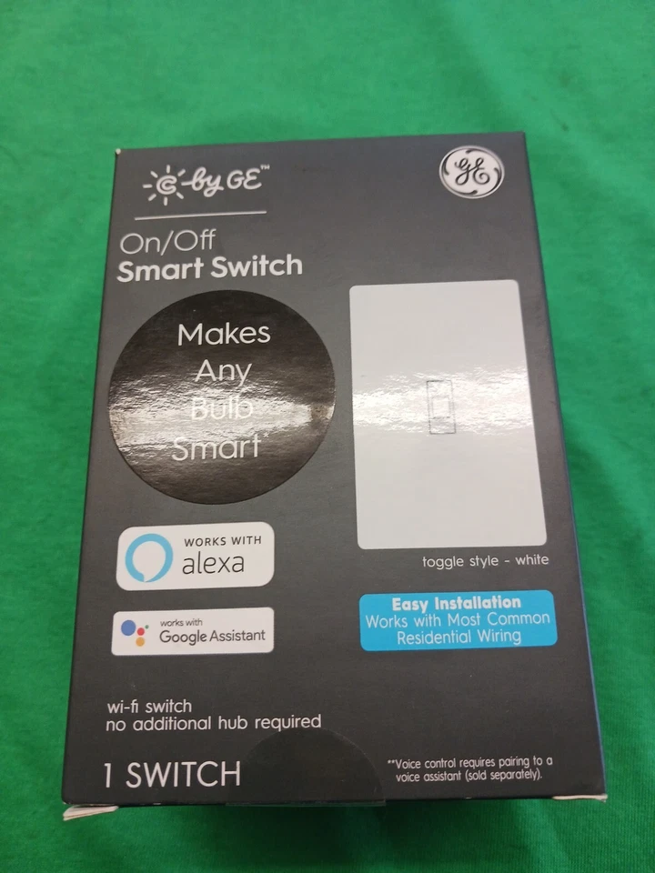 NEW C by GE ON/OFF LIGHT BULB SMART SWITCH APP/GOOGLE HOME CONTROLLED WHITE - Изображение 4 из 4