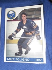 1985-86 Topps #17 Mike Foligno BUFFALO SABRES MVP HOF
