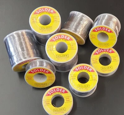 60/40 Tin Leaded Rosin Flux Core Solder Wire Electrical Soldering 1.0m or 1.2mm