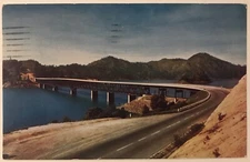 Pit River Bridge California CA Postcard Oct 11 1949 Community Chest Cancel Quill