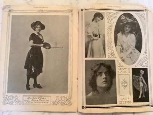 Vtg 1909 STAGE FAVORITES Pictorial 31 Page Souvenir Theater Picture Book - Picture 10 of 12