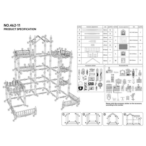 11-Room Pink Dollhouse Set With DIY Furniture Accessories - Perfect For Gift - Picture 6 of 9