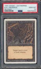 1994 MTG Magic The Gathering Revised Evil Presence PSA 10 GEM MINT Low Pop