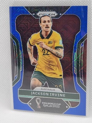 #/75  Jackson Irvine Australia 2022 Panini World Cup BLUE Prizm!