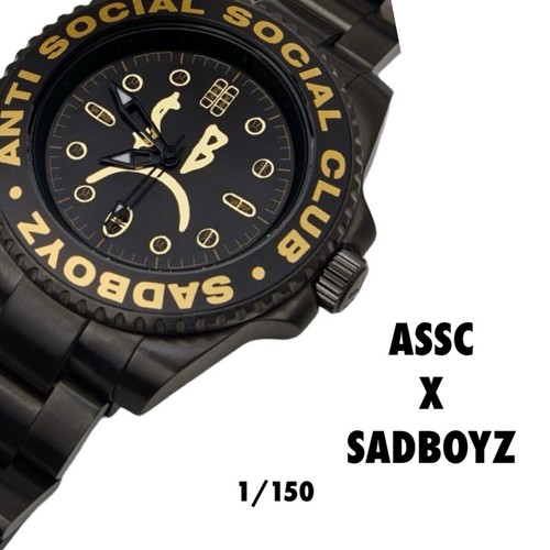 Anti Social Social club ASSC X SADBOYZ Watch Rare 1/150 Black Pre-Order - Picture 5 of 7