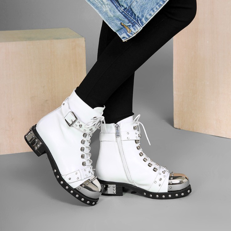 Fashion Womens Buckle Lace Up Shinny Ankel Boots Shoes Casual Plus Size Booties Fashion Womens Buckle Lace Up Shinny Ankel Boots Shoes Casual Plus Size Booties