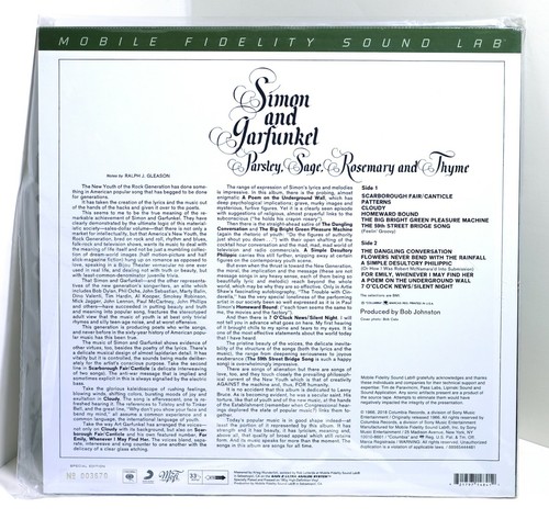SIMON & GARFUNKEL Parsley Sage Rosemary And Thyme 180-gram VINYL LP Sealed MOFI - Picture 2 of 2