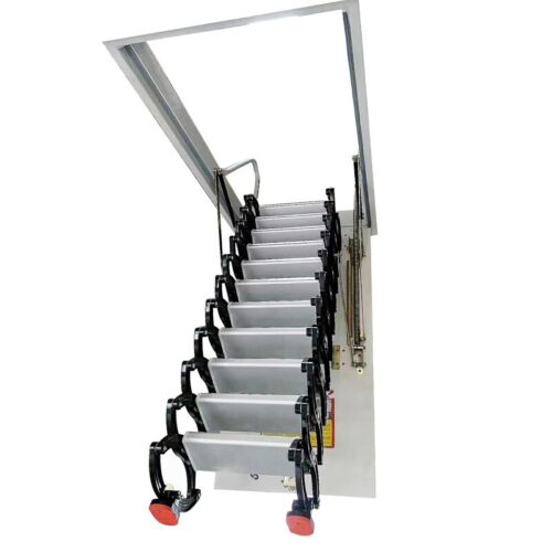 10.5ft Attic Ladder Attic Extension Loft Attic Ceiling Folding StairsRetractable - Picture 3 of 11