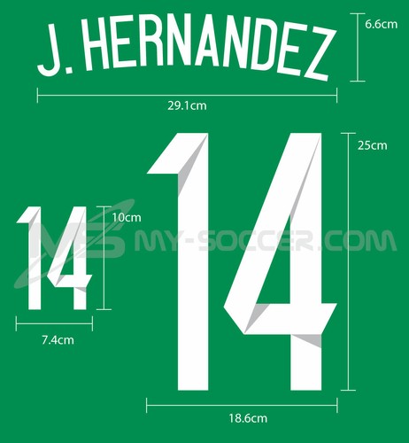 MEXICO Home World Cup 2014 REPRODUCTION PU Name Number - Picture 8 of 8