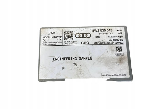 8W2035043 AUDI A4 B9 RADIO CZYTNIK NAVI MIB3 TOP - Zdjęcie 6 z 7